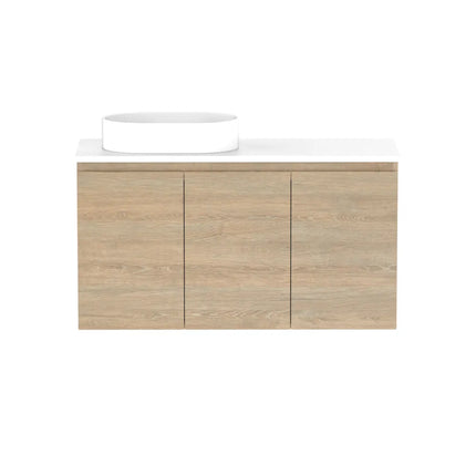 ADP Glacier Lite Ensuite All Door Twin Vanity with Benchtop