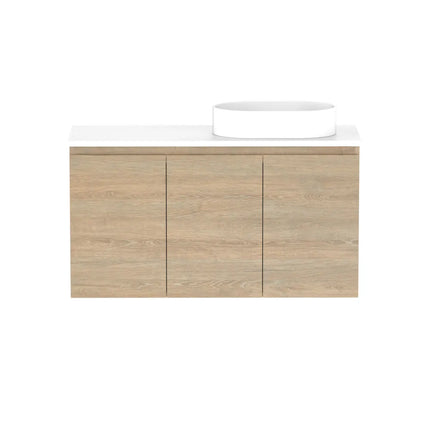 ADP Glacier Lite Ensuite All Door Twin Vanity with Benchtop