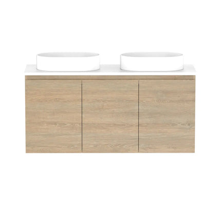 ADP Glacier Lite Ensuite All Door Twin Vanity with Benchtop
