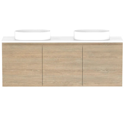 ADP Glacier Lite Ensuite All Door Twin Vanity with Benchtop
