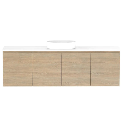 ADP Glacier Lite Ensuite All Door Twin Vanity with Benchtop