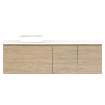 ADP Glacier Lite Ensuite All Door Twin Vanity with Benchtop