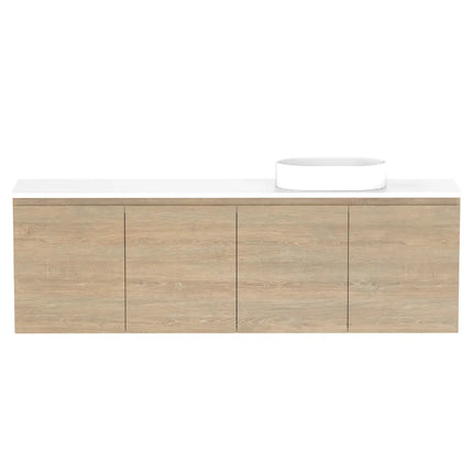 ADP Glacier Lite Ensuite All Door Twin Vanity with Benchtop