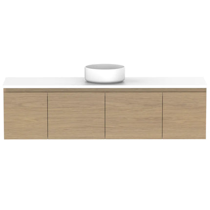 ADP Glacier Lite Ensuite Door and Drawer Slim Vanity with Benchtop 750-1800mm