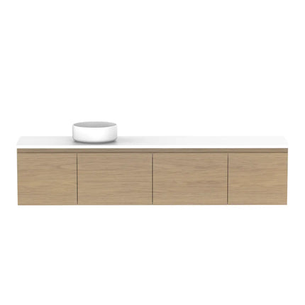 ADP Glacier Lite Ensuite Door and Drawer Slim Vanity with Benchtop