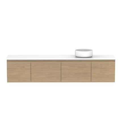 ADP Glacier Lite Ensuite Door and Drawer Slim Vanity with Benchtop