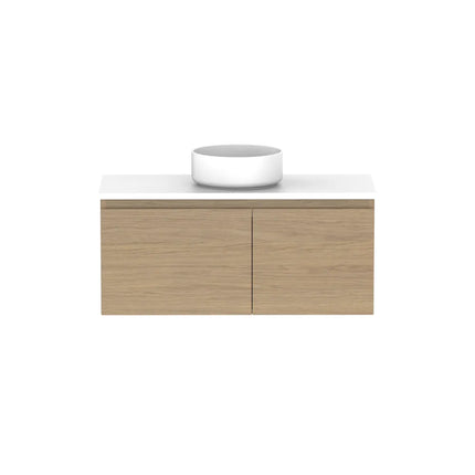 ADP Glacier Lite Ensuite Door and Drawer Slim Vanity with Benchtop