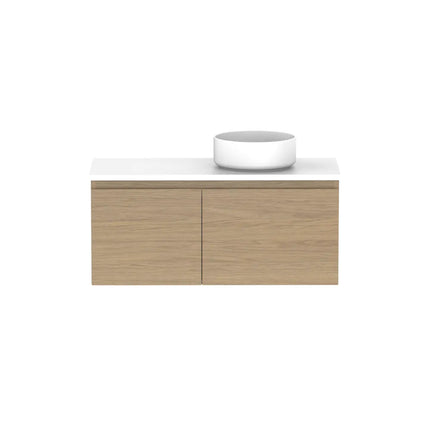 ADP Glacier Lite Ensuite Door and Drawer Slim Vanity with Benchtop