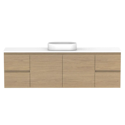 ADP Glacier Lite Ensuite Door and Drawer Twin Vanity with Benchtop 750-1800mm