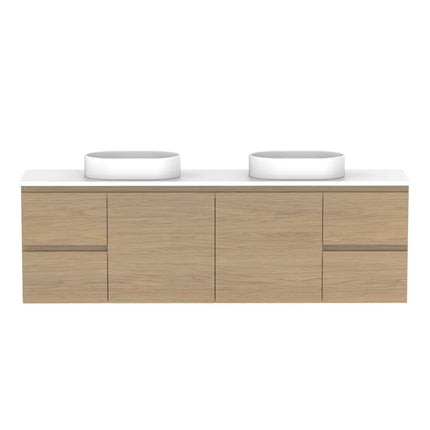 ADP Glacier Lite Ensuite Door and Drawer Twin Vanity with Benchtop 750-1800mm