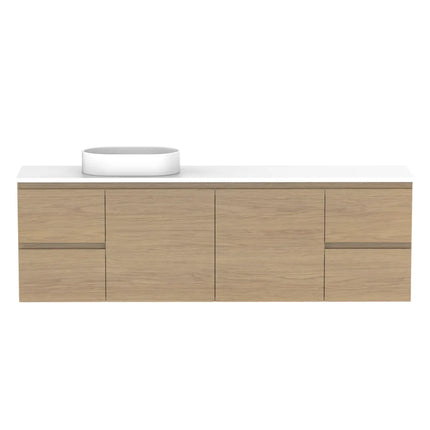 ADP Glacier Lite Ensuite Door and Drawer Twin Vanity with Benchtop 750-1800mm