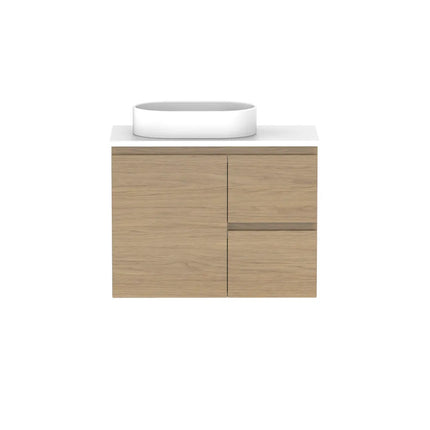 ADP Glacier Lite Ensuite Door and Drawer Twin Vanity with Benchtop 750-1800mm