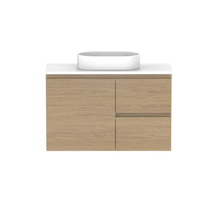 ADP Glacier Lite Ensuite Door and Drawer Twin Vanity with Benchtop