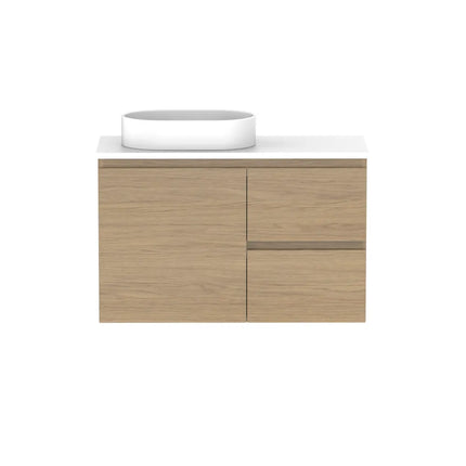 ADP Glacier Lite Ensuite Door and Drawer Twin Vanity with Benchtop 750-1800mm