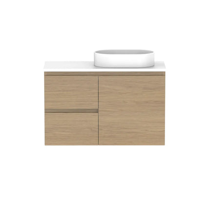 ADP Glacier Lite Ensuite Door and Drawer Twin Vanity with Benchtop 750-1800mm