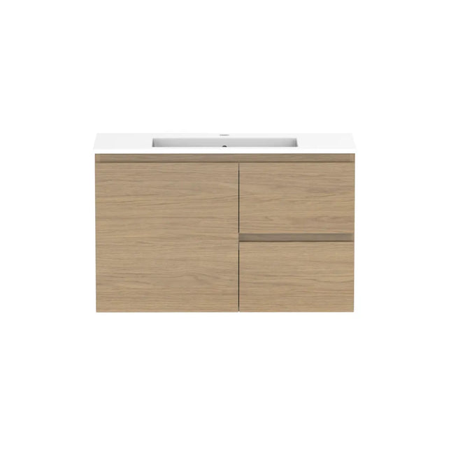 ADP Glacier Lite Ensuite Door and Drawer Twin Vanity with Cast Marble Top