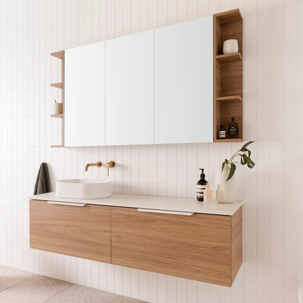 ADP Glacier Lite Ensuite All Drawer Slim Vanity with Benchtop 600-1800mm