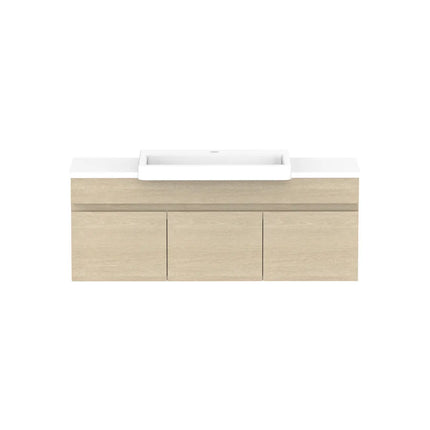 ADP Glacier Lite Semi-Recessed All Door Slim Vanity with Benchtop