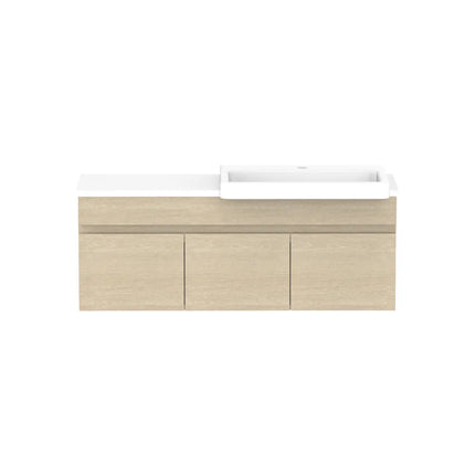 ADP Glacier Lite Semi-Recessed All Door Slim Vanity with Benchtop