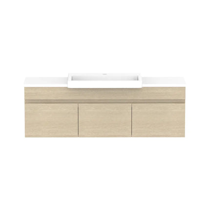 ADP Glacier Lite Semi-Recessed All Door Slim Vanity with Benchtop