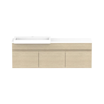 ADP Glacier Lite Semi-Recessed All Door Slim Vanity with Benchtop
