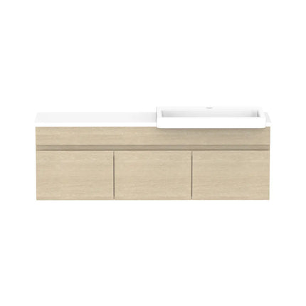 ADP Glacier Lite Semi-Recessed All Door Slim Vanity with Benchtop