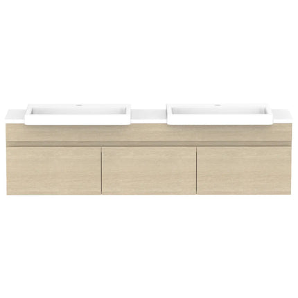 ADP Glacier Lite Semi-Recessed All Door Slim Vanity with Benchtop