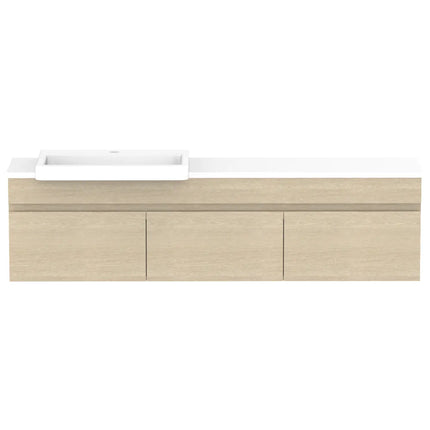 ADP Glacier Lite Semi-Recessed All Door Slim Vanity with Benchtop