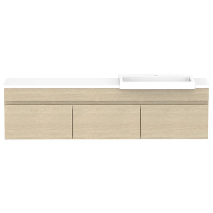 ADP Glacier Lite Semi-Recessed All Door Slim Vanity with Benchtop