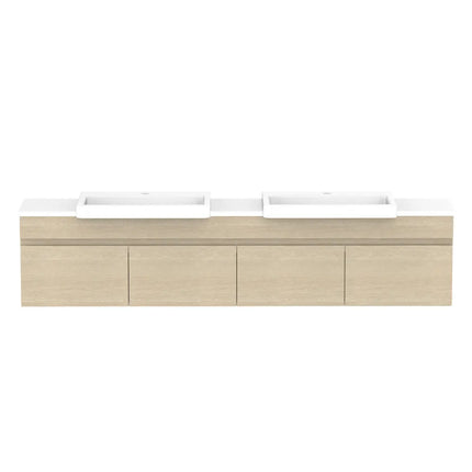 ADP Glacier Lite Semi-Recessed All Door Slim Vanity with Benchtop