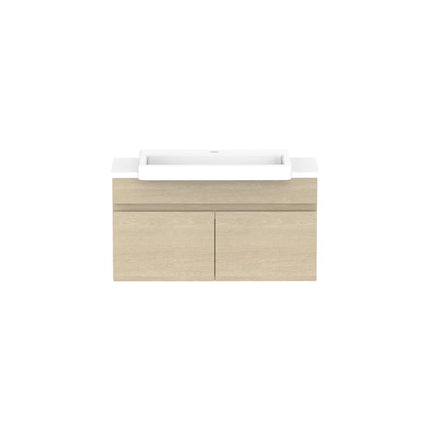 ADP Glacier Lite Semi-Recessed All Door Slim Vanity with Benchtop