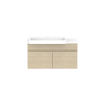 ADP Glacier Lite Semi-Recessed All Door Slim Vanity with Benchtop