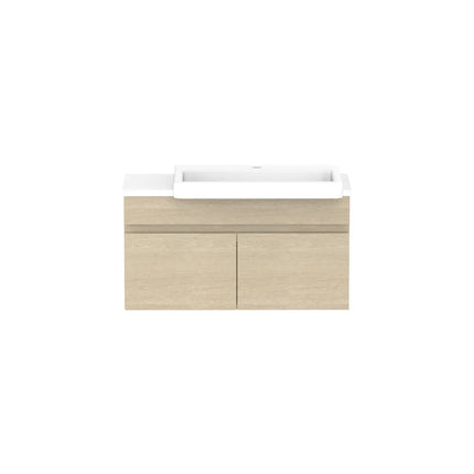 ADP Glacier Lite Semi-Recessed All Door Slim Vanity with Benchtop