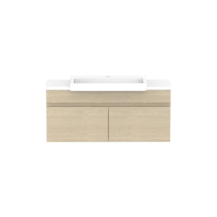 ADP Glacier Lite Semi-Recessed All Door Slim Vanity with Benchtop