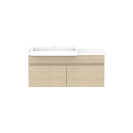 ADP Glacier Lite Semi-Recessed All Door Slim Vanity with Benchtop