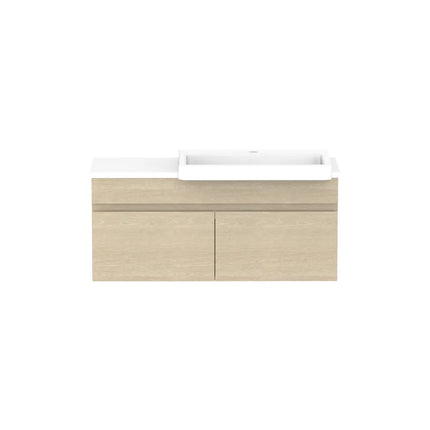 ADP Glacier Lite Semi-Recessed All Door Slim Vanity with Benchtop