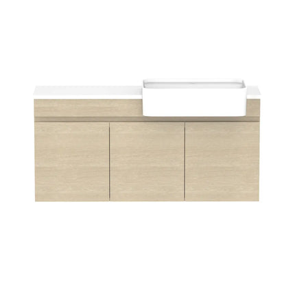 ADP Glacier Lite Semi-Recessed All Door Twin Vanity with Benchtop