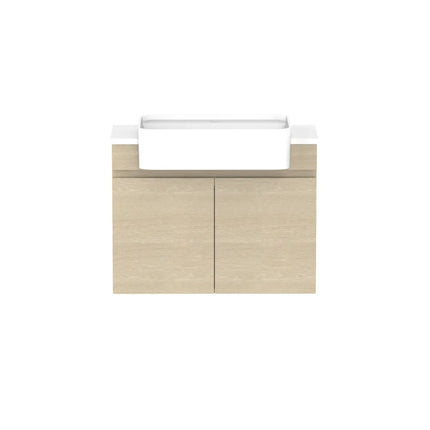 ADP Glacier Lite Semi-Recessed All Door Twin Vanity with Benchtop