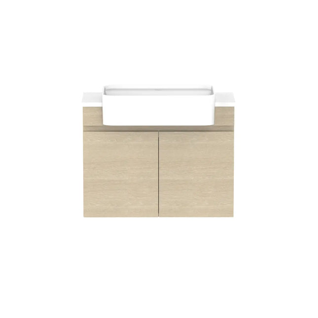 ADP Glacier Lite Semi-Recessed All Door Twin Vanity with Benchtop