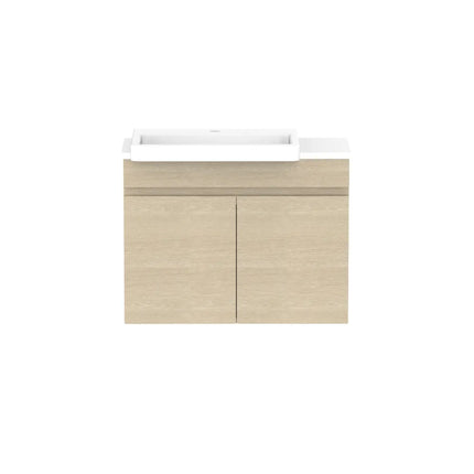 ADP Glacier Lite Semi-Recessed All Door Twin Vanity with Benchtop