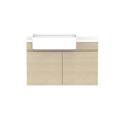ADP Glacier Lite Semi-Recessed All Door Twin Vanity with Benchtop