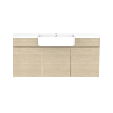 ADP Glacier Lite Semi-Recessed All Door Twin Vanity with Cast Marble Top