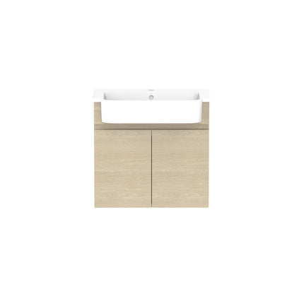 ADP Glacier Lite Semi-Recessed All Door Twin Vanity with Cast Marble Top