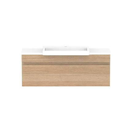 ADP Glacier Lite Semi-Recessed All Drawer Slim Vanity with Benchtop
