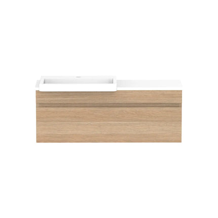 ADP Glacier Lite Semi-Recessed All Drawer Slim Vanity with Benchtop