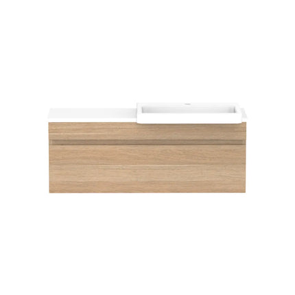 ADP Glacier Lite Semi-Recessed All Drawer Slim Vanity with Benchtop