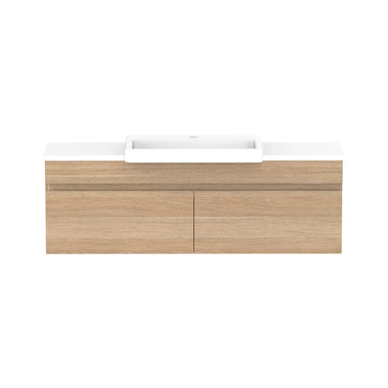 ADP Glacier Lite Semi-Recessed All Drawer Slim Vanity with Benchtop 600-1800mm