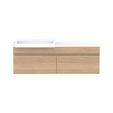 ADP Glacier Lite Semi-Recessed All Drawer Slim Vanity with Benchtop 600-1800mm