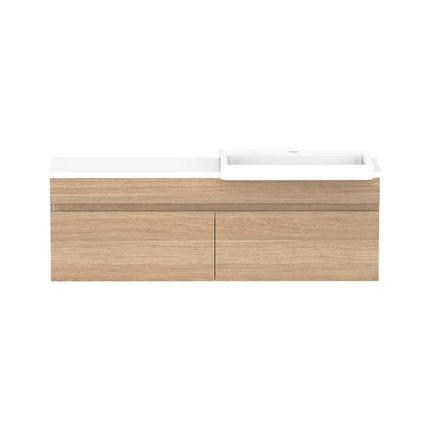 ADP Glacier Lite Semi-Recessed All Drawer Slim Vanity with Benchtop 600-1800mm