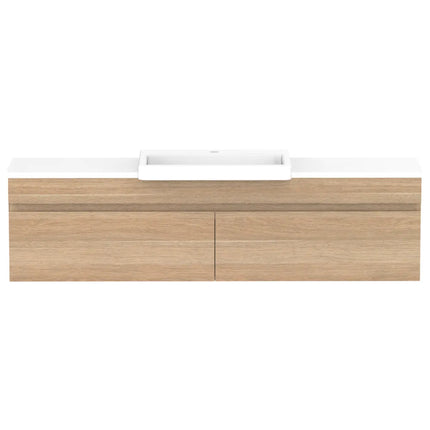 ADP Glacier Lite Semi-Recessed All Drawer Slim Vanity with Benchtop